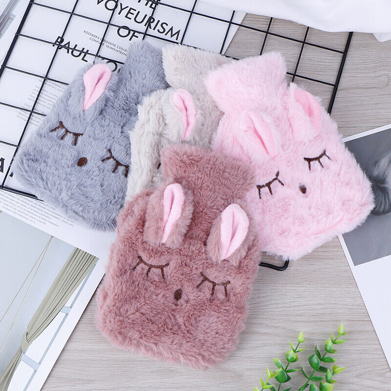 Cute PVC Relief Stress Pain Hot Water Bottle Bag Soft Reusable Hand WarmerA D QH