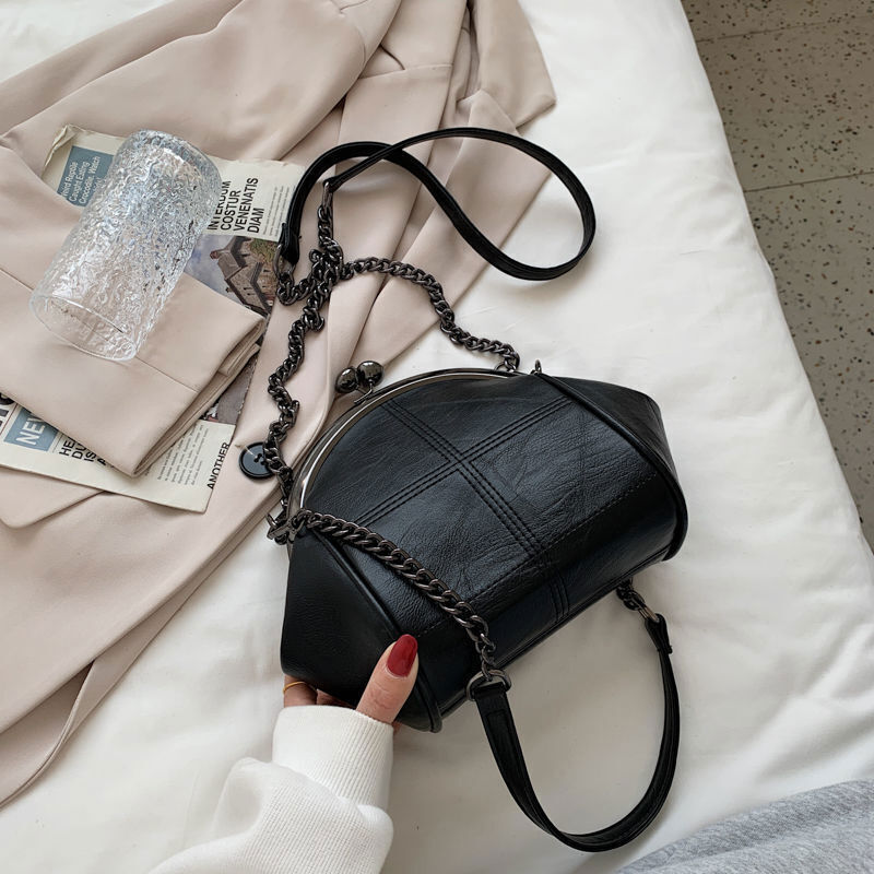 Two Straps Shell Lock Bag Bags Women Shoulder Crossbody Bags PU Women's Handbags