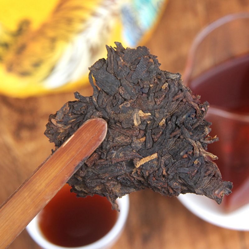 Seven Seed Cake Tea 357g Pu'er Tea Maker Golden Hao Maker Tea CakeYiwu Yunnan-