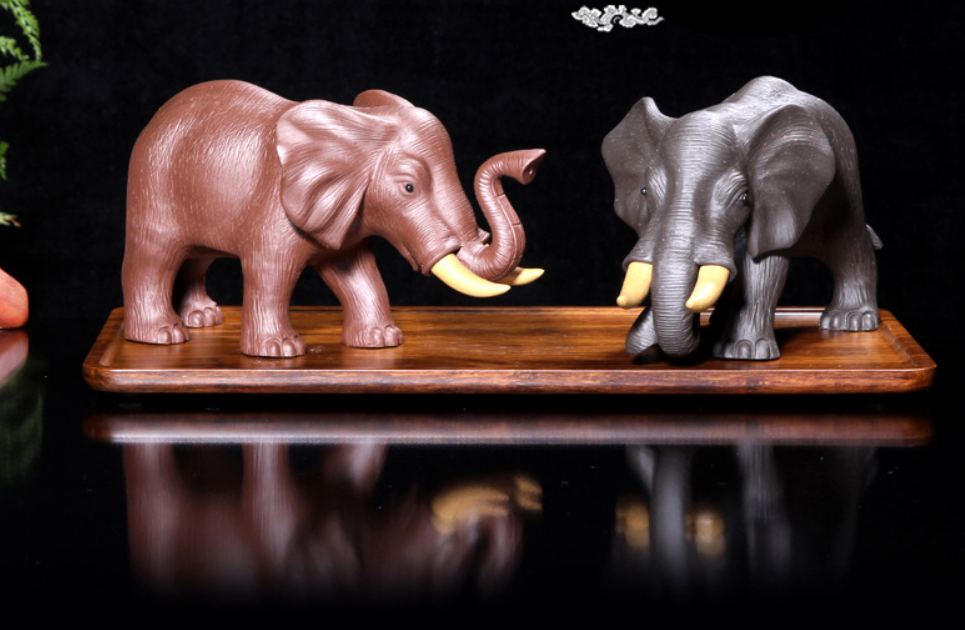 Purple sand tea pet Yixing elephant creative decoration sculpture miscellaneous