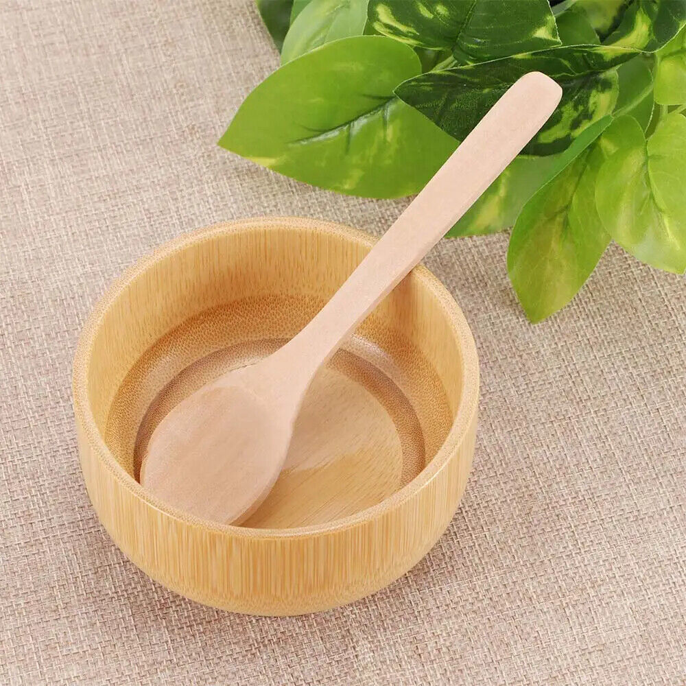 Wooden Bowls Chinese Bamboo Round Natural Handcrafted Home Food Container 11x7cm