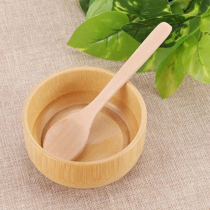 Wooden Bowls Chinese Bamboo Round Natural Handcrafted Home Food Container 11x7cm