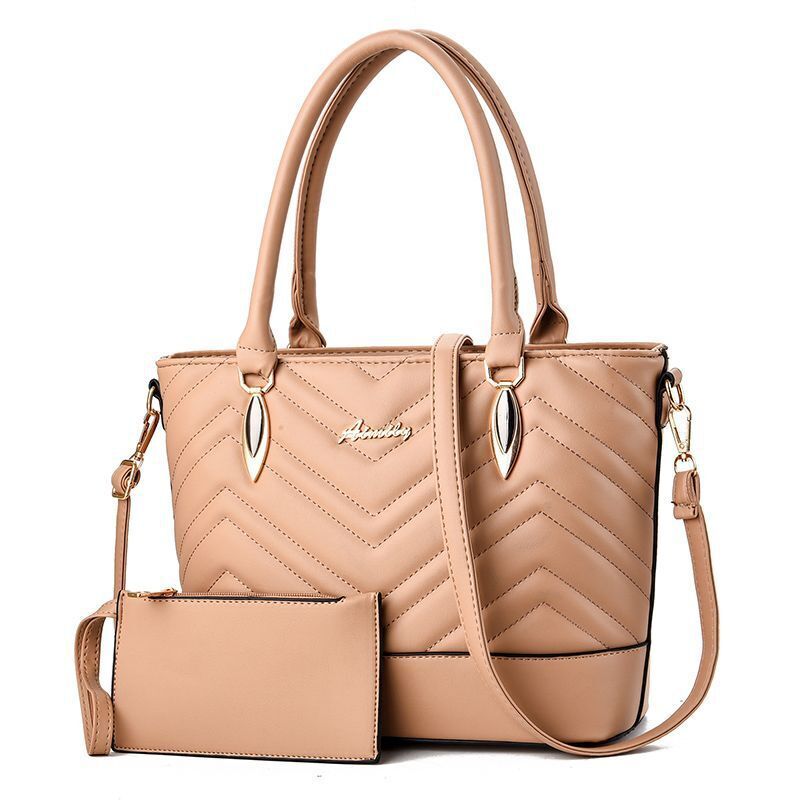 2PCS/Set Elegant Women Lady Leather Handbag Purse Shoulder Satchel Messenger Bag