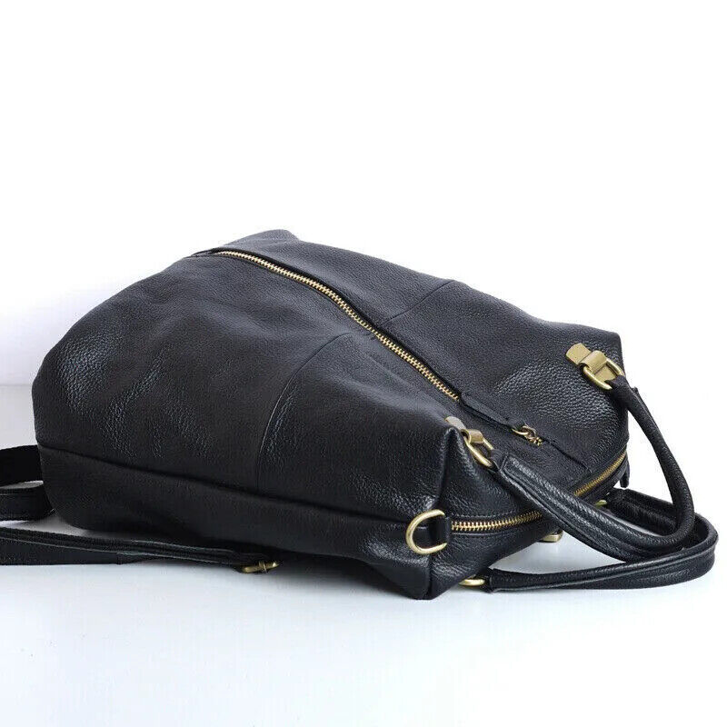 Leather Women Backpack Women's Shoulder Bag Black Leather Handbags Travel Bag