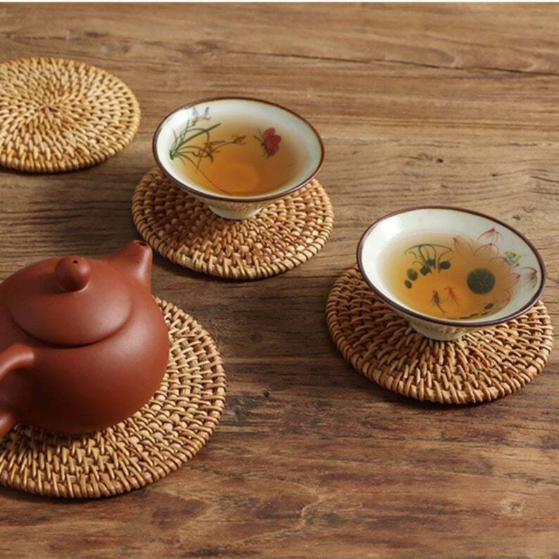 Straw Tea Mat|Coffee |Coaster|Teacup Mat|Cup Pad