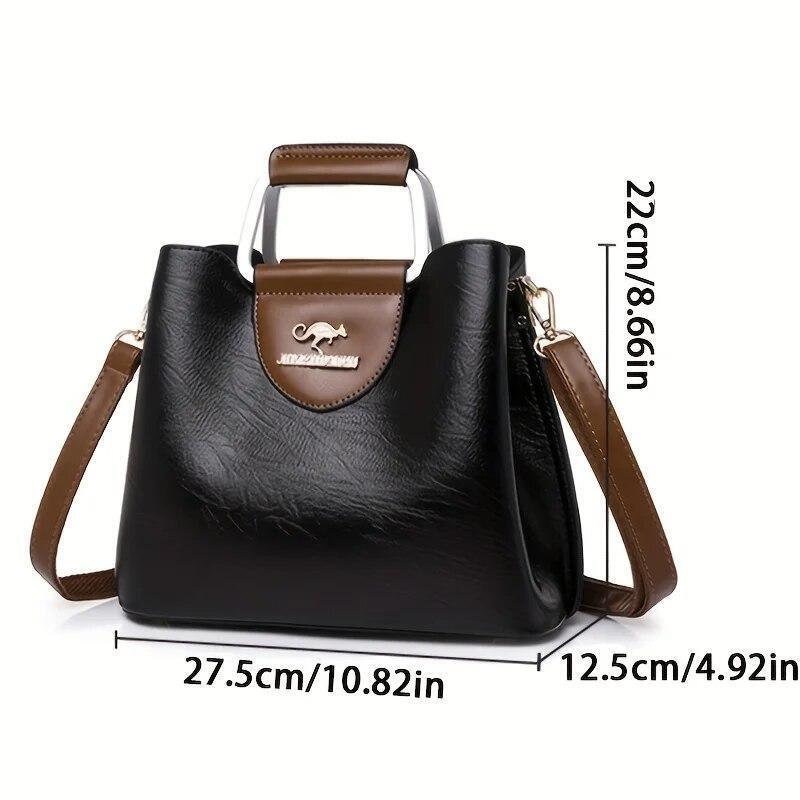 Bolso De Cuero Para Mujer Bolsa Moda Lujo Hombro Mano Cartera Bandolera Elegante