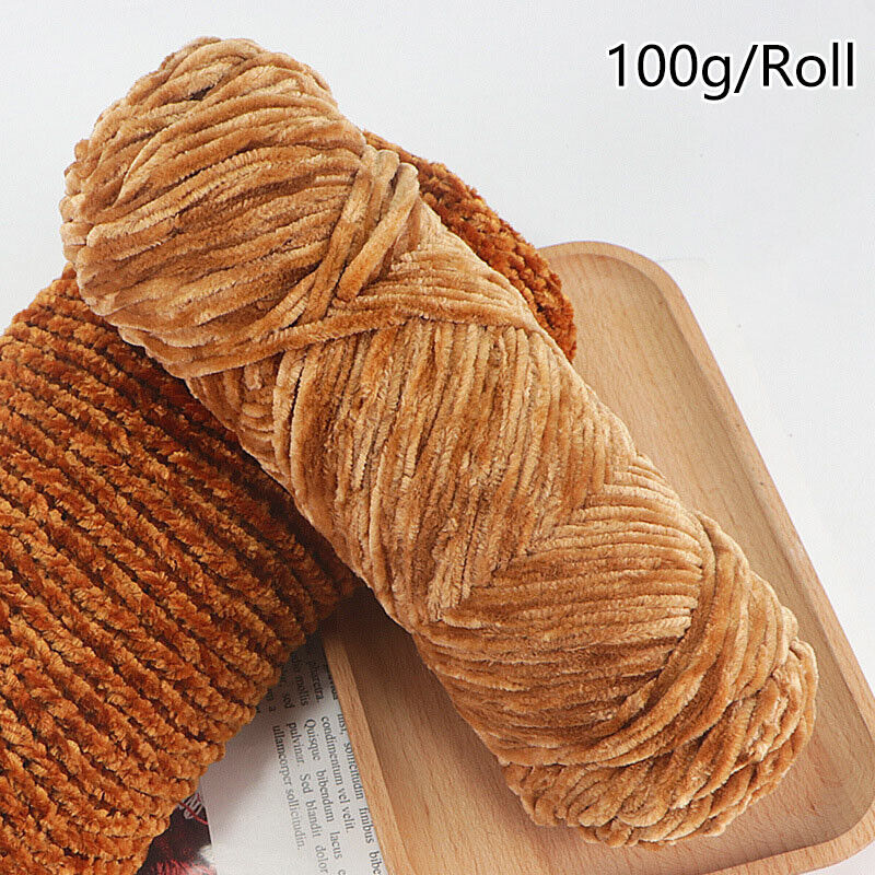 100g/Ball Chenille Thick DIY Velvet Crochet Knitted Wool Craft Knitting Yarn