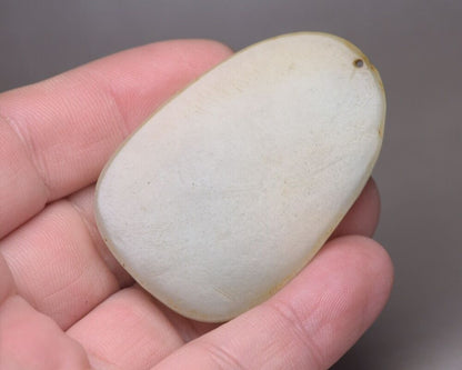 Chinese Natural Hetian Jade Carving Kuan Yin Statue Lucky Jade Pendant Amulets