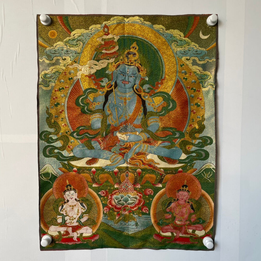 Ancient Tangka Embroidery Guanyin Bodhisattva in Tibet, China 60*90CM（观音菩萨5566）