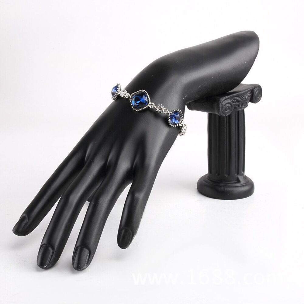 Hand Mannequin Form Resin Black Silver Jewelry Bracelet Ring Watch Display Stand