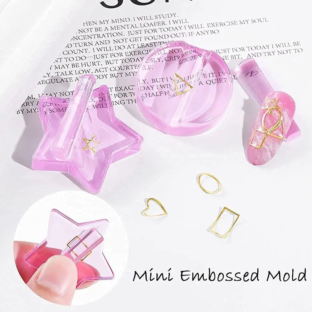 Nail Art Tools 2Pcs Curve Molds Embossed Acrylic Designs Bender Shaper Equipment