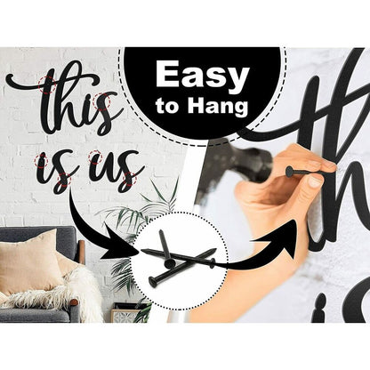 This Is Us Signs Artwork Wall Stickers Shape Decoration Home Metal Decorations
