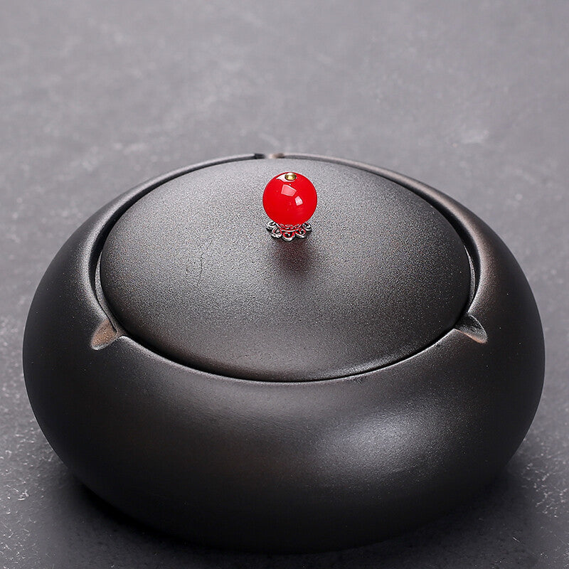 Chinese Retro Home Living Room Tea Table Ashtray with Decorative Items