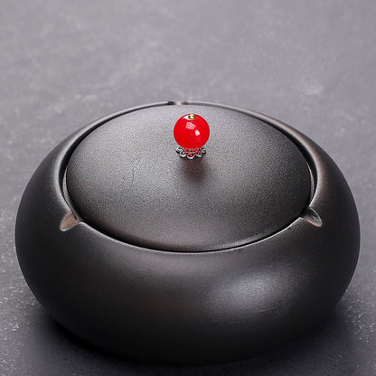 Chinese Retro Home Living Room Tea Table Ashtray with Decorative Items