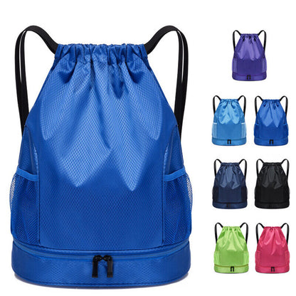 Waterproof Basketball Bag Wet Dry Separation Bags Swimming Drawstring Backpack