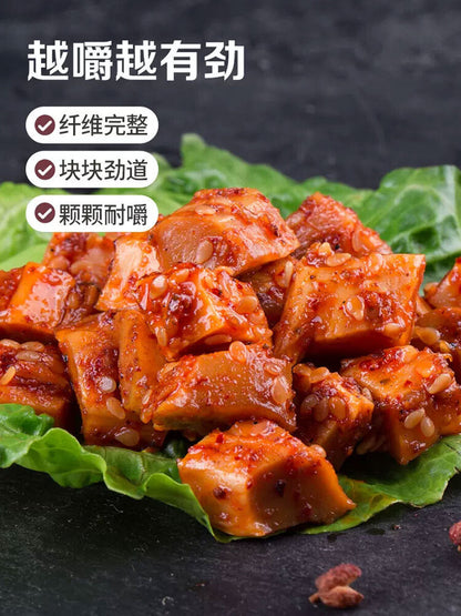 百草味牛板筋125g*2袋 烧烤麻辣味装散装小包装零食小吃卤味 Baicaowei Beef tendon 125g*2 bags Barbecue spicy