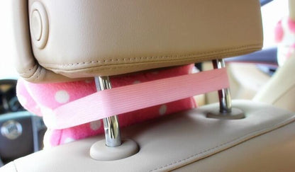 2Pcs Cute Hello Kitty Pink Car Seat Head Rest Cushion Pillows Neck Rest Pillow