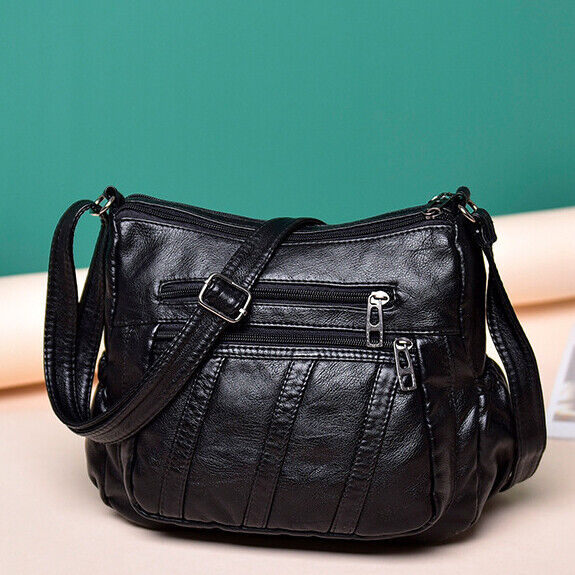 Women Crossbody Bag Pocketbooks Pu Leather Purse Handbag Multi Pocket Shoulder