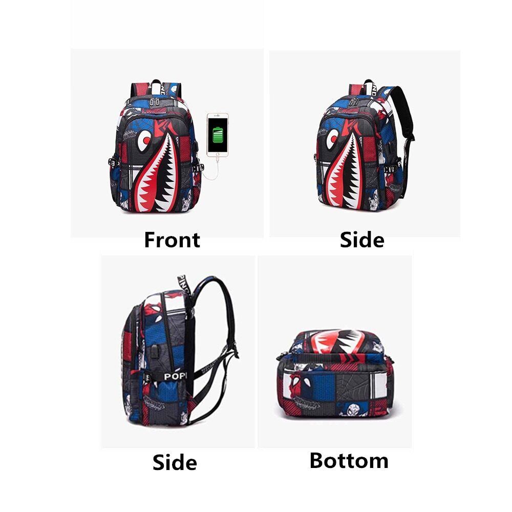 Backpack Elementary Bookbag Travel Cartoon Print Primary School Student Backpack