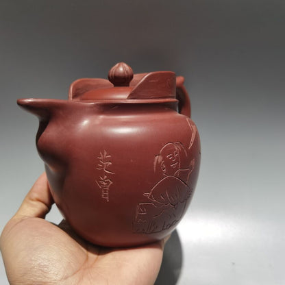 vintage chinese yixing purple clay teapot zisha Collectible Special shape cute