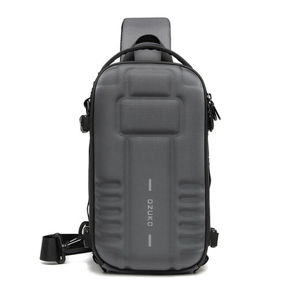 OZUKO New Hard Shell Crossbody Bag, Outdoor Tactical Men's Bag Sling Backpack