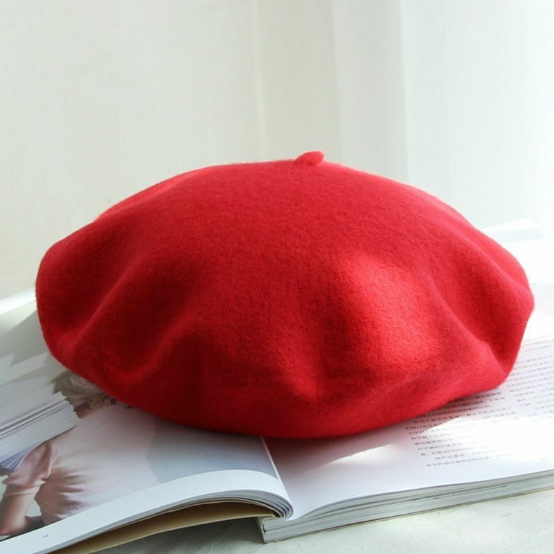 Berets Hat 100% Pure Wool French Artist Women Painter Vintage Warm Walking Cap