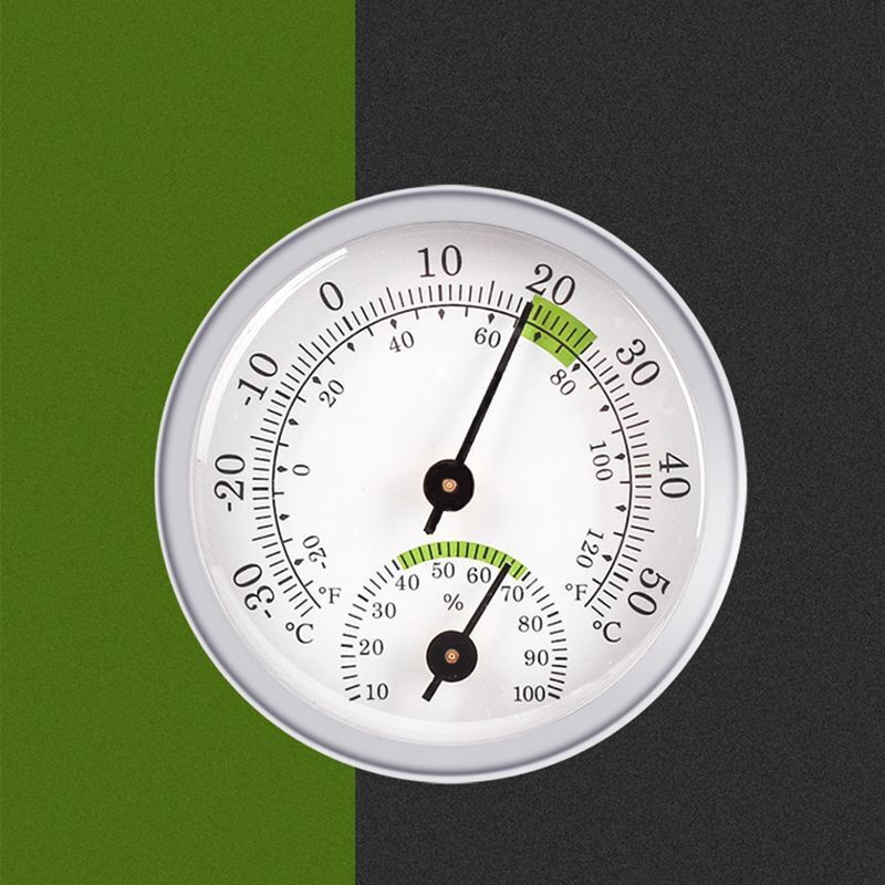 Cigar Hygrometer Metal Moisture Thermometer Gauge Cigarettes Humidity Meter 57mm