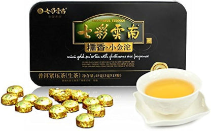 3g*15pcs Seven Colours Yunnan Puerh Tea Glutinous Tea 45g (1.59OZ) Unfermented