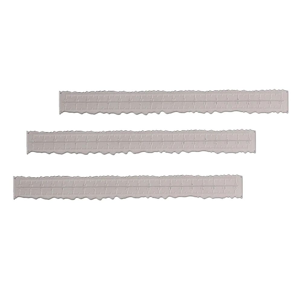 Paper Tearing Ruler 3Pcs Carbon Steel DIY Template Irregular Edge Measuring Tool