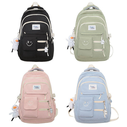 Women Men Nylon Backpack Shoulder Bag Laptop Large Travel School Bags Student