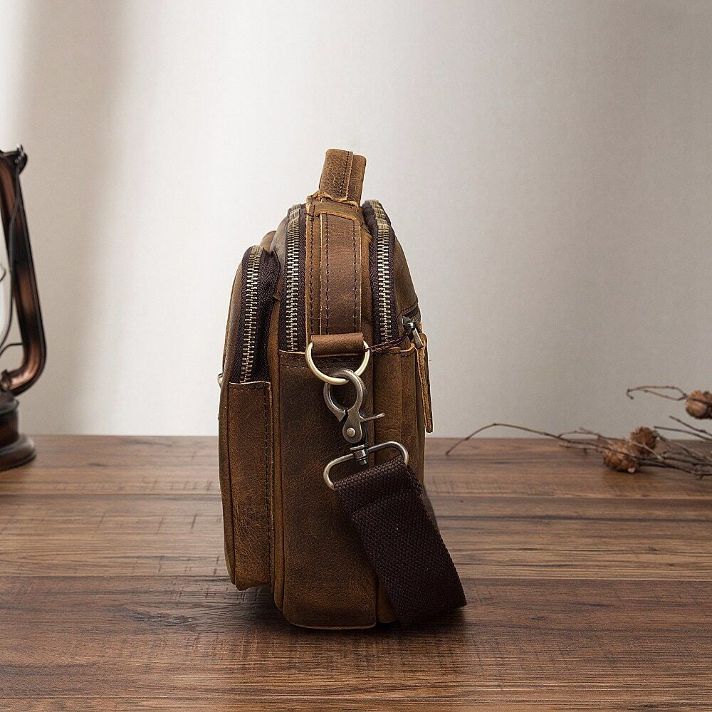 Quality Leather Male One Shoulder Messenger Bag Fashion Cross-body Bag