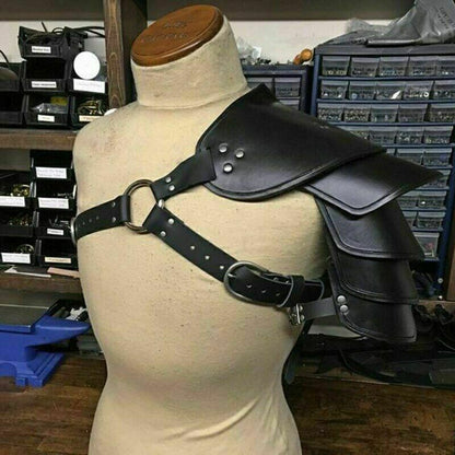 Steampunk Medieval Pauldrons Leather Rivet Warrior Shoulder Armor Party Props ##