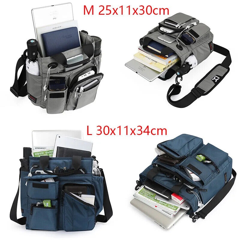Men Bag Hole Shoulder Crossbody Bag Oxford Travel Handbag Storage Bags