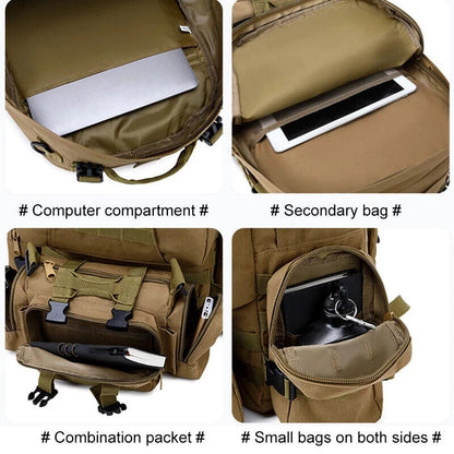 50L Tactical Backpack Men Sport Tactical Bag Outdoor Hiking Travel Backpacks