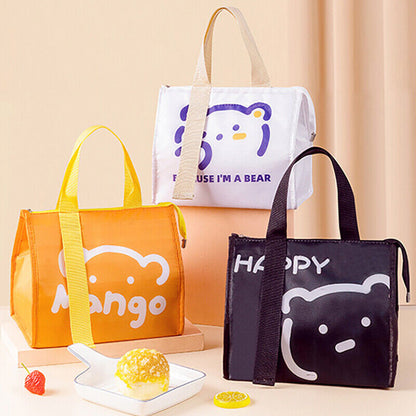 Portable Thermal Lunch Box Bags Food Storage Handbags Travel Picnic Po-ca