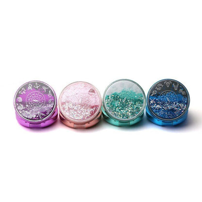Contact Lens Case Fashion Portable Glitter Bling Stars Eye Care Storage 72x25mm