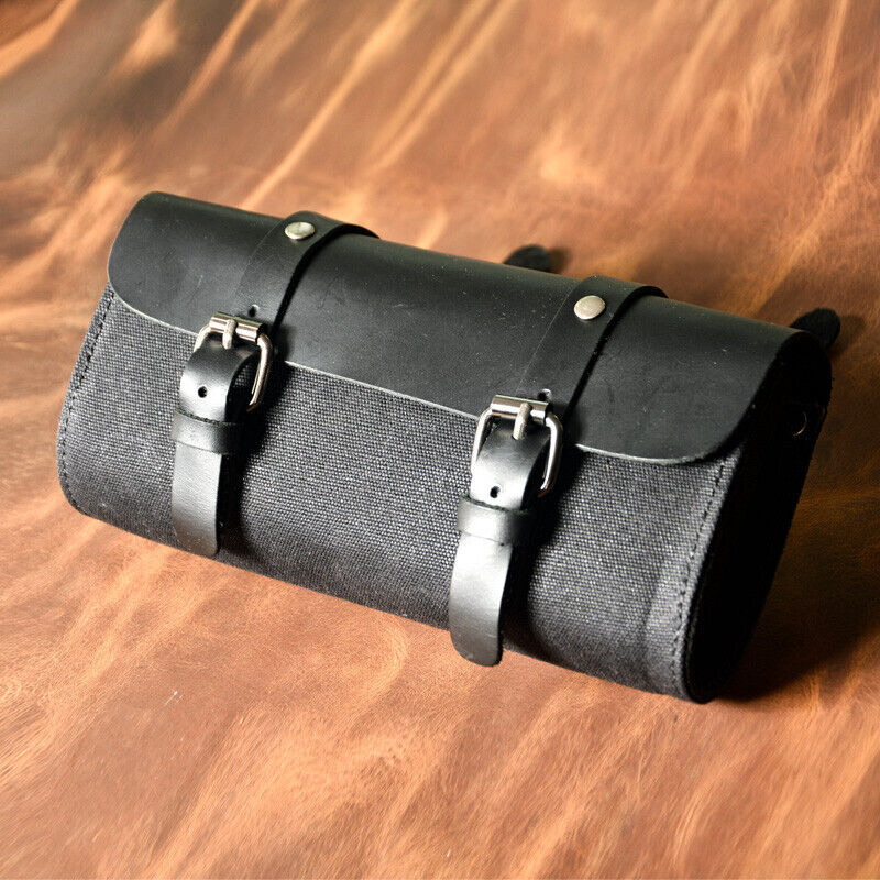 Motorcycle Bags Oiled Wax Canvas Leather Waterproof Bicycle Bag Diagonal Bags