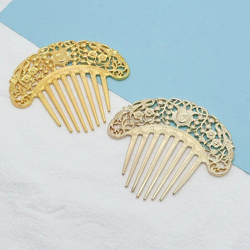 Women Hair Accessories Metal Combs Chinese Hairpins Retro Hollow Hanfu Ornaments