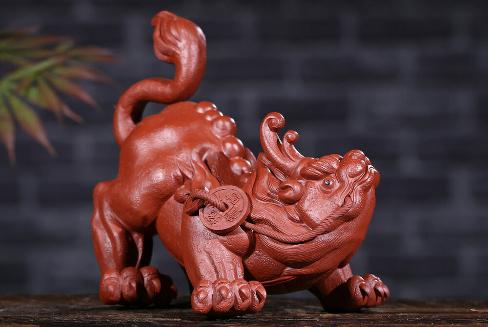 Chinese Yixing Handmade Zisha DaHongPao Clay WangYuePiXiu tea Pet Gongfu Tea Pet