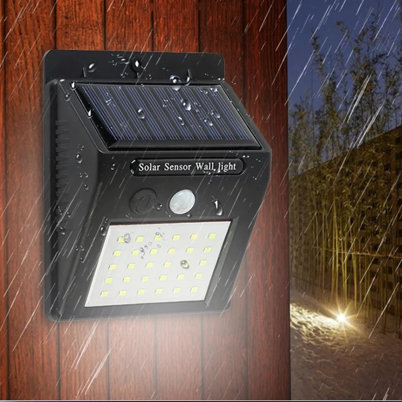 Lampara Solar Luces Solares De Seguridad Para Exteriores Luz 20 LED De Pared US