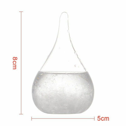 Weather Predictor Barometer 8x5cm Glass Droplet Storm Forecaster Bottles Decors