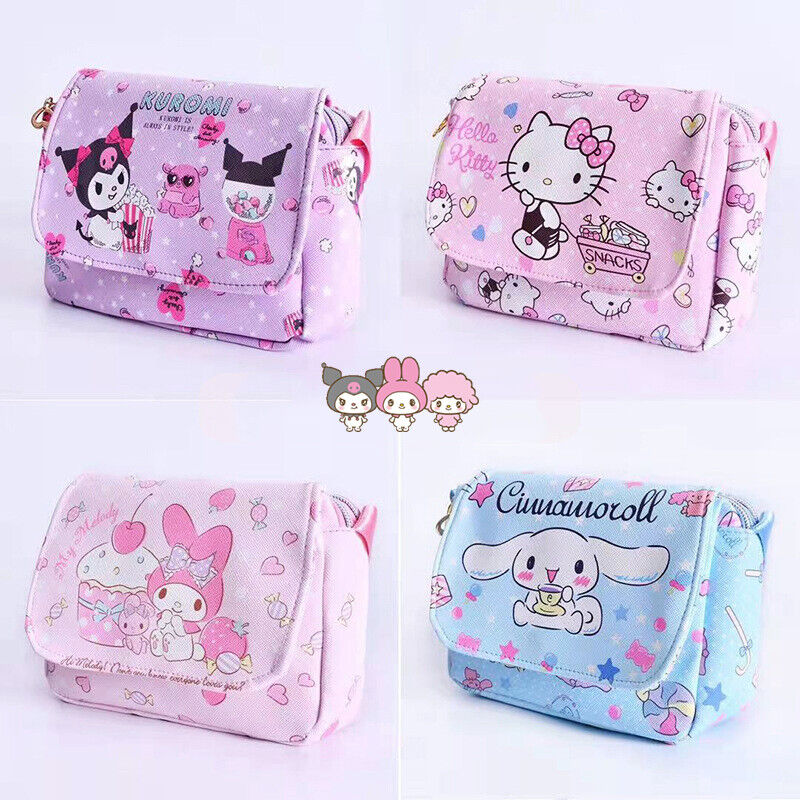 Girl Gift Kuromi My Melody Cinnamoroll Hello Kitty Crossbody Shoulder Bag Zipper