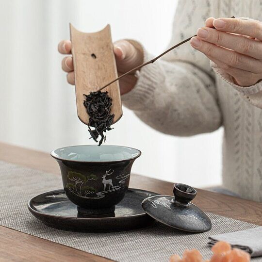Deer Ceramic Gaiwan Tea Cups and Sets 150ml