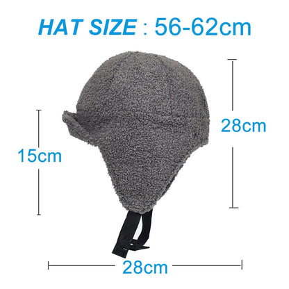 Men Winter Hats W/ Visor Outdoor Fleece Warm Windproof Earflap Skull Cap Trapper