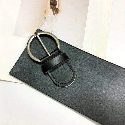 Women Wide Belt Genuine Leather Fashion Luxury Waistband Corset Dress Cummerbund