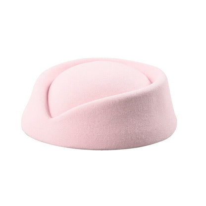 Women Wool Felt Beret Hat Teardrop Fancy Stewardess Air Hostesses Dress Hat