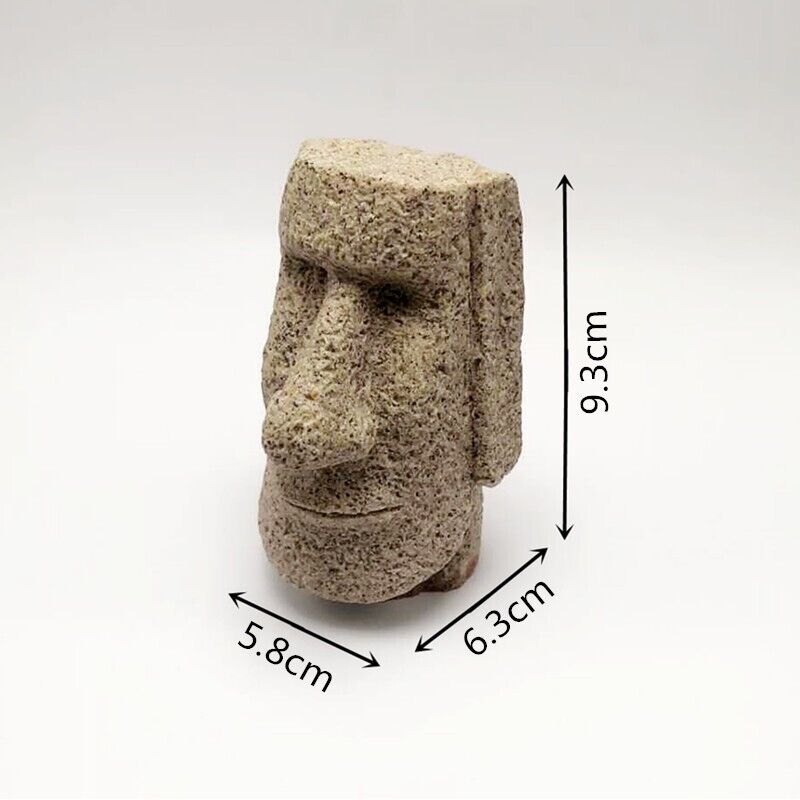 Silicone Easter Island Statue Mold Candle Soap Making Concrete Crafts Mould Tray