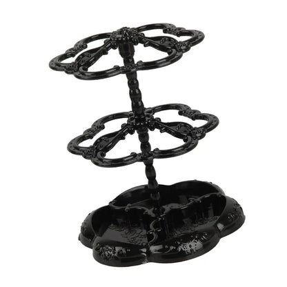 Jewelry Display Stand Plastic Retro Drop Earrings Holder Rotating Rack 13×18.5cm