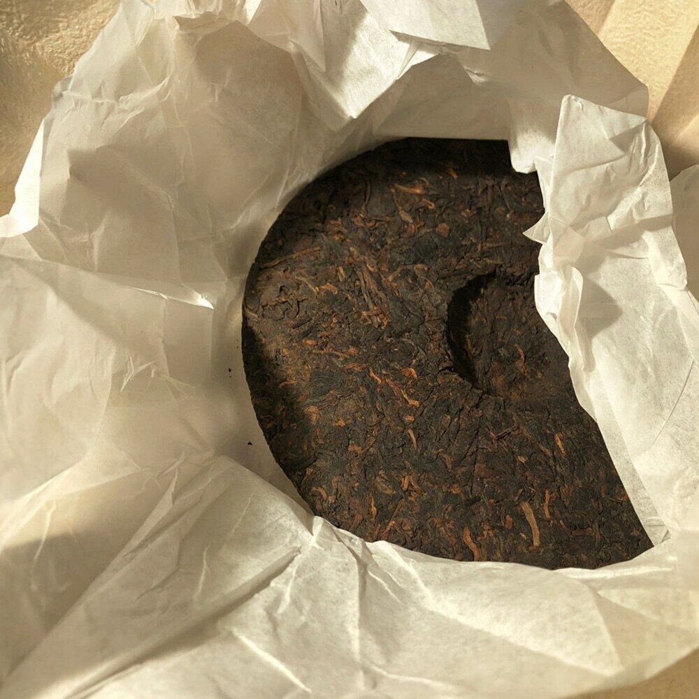 357g Ripe Natural Puerh Tea 2018 Yunnan Qi Zi Bing Ripe Puer Alpine Trees