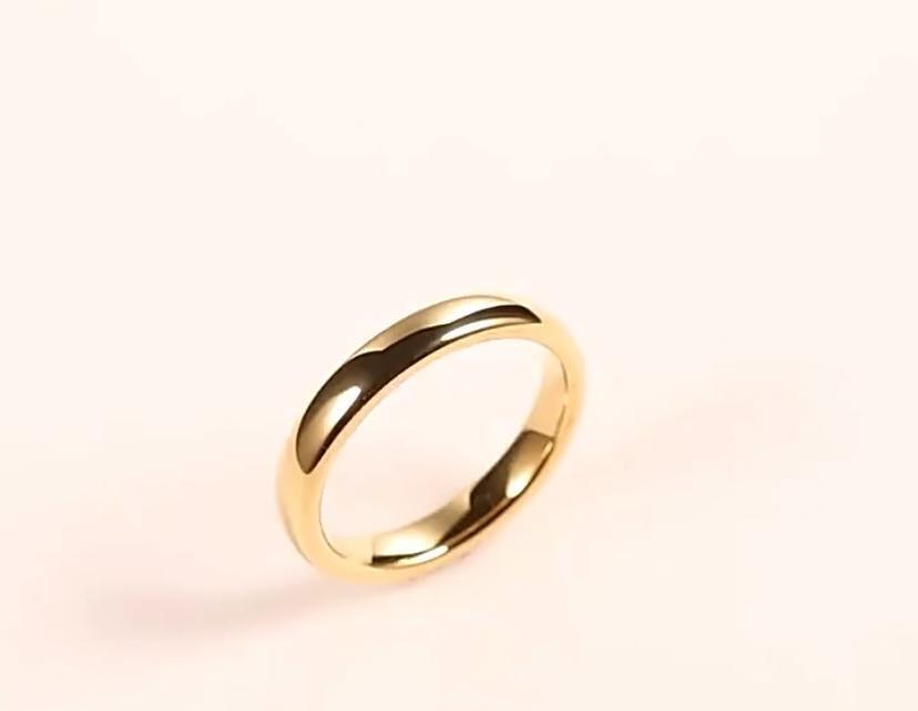 Anillos Sortijas Argollas De Compromiso Matrimonio Oro Para Mujer Hombres Unisex